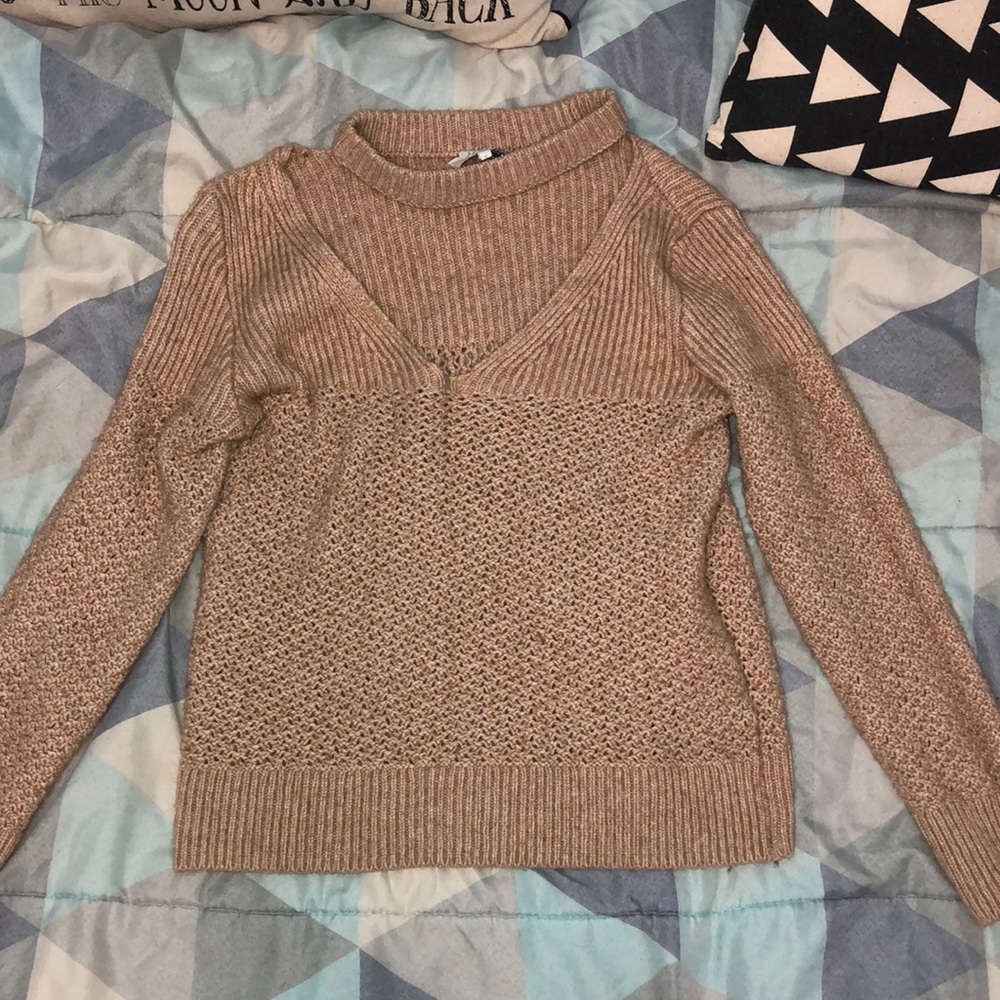 Knit Sweater with Cutout